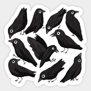 Cute cartoon crow pack Sticker